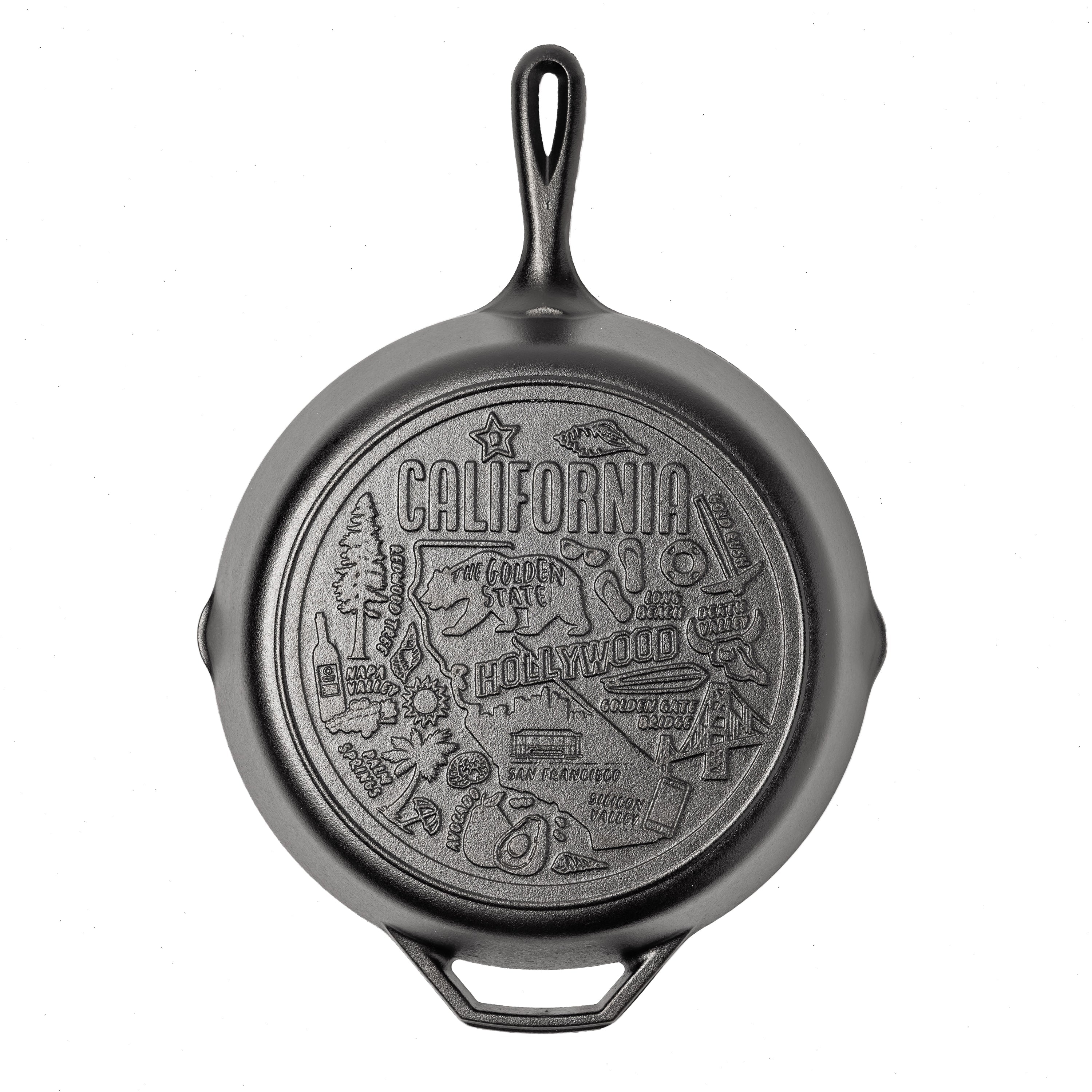 American Road Trip: 12 Inch Seasoned Cast Iron Skillet, California - View 3