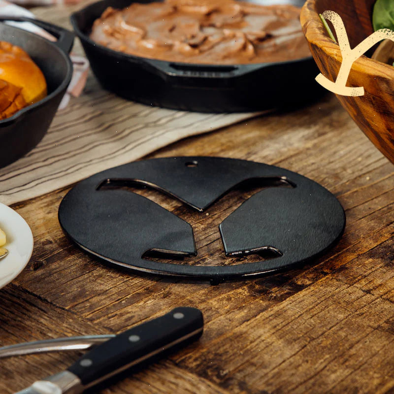 Yellowstone™ 8 Inch Seasoned Cast Iron “Power Y” Trivet - View 4