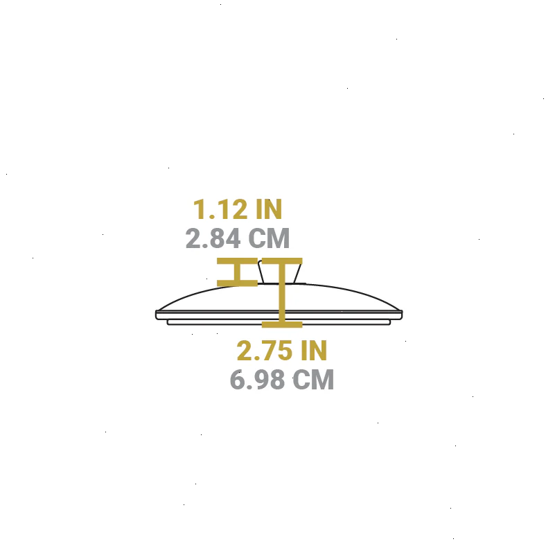 10.5 Inch Square Glass Lid - View 2