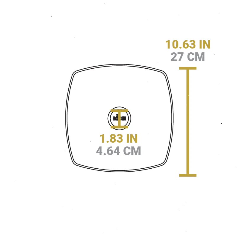 10.5 Inch Square Glass Lid - View 3