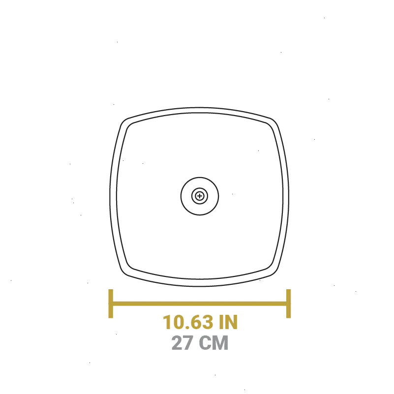 10.5 Inch Square Glass Lid - View 4