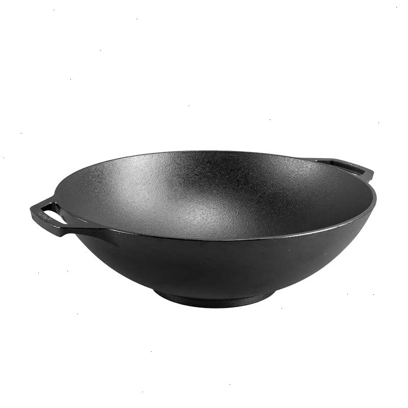14 Inch Seasoned Cast Iron Wok - View 3