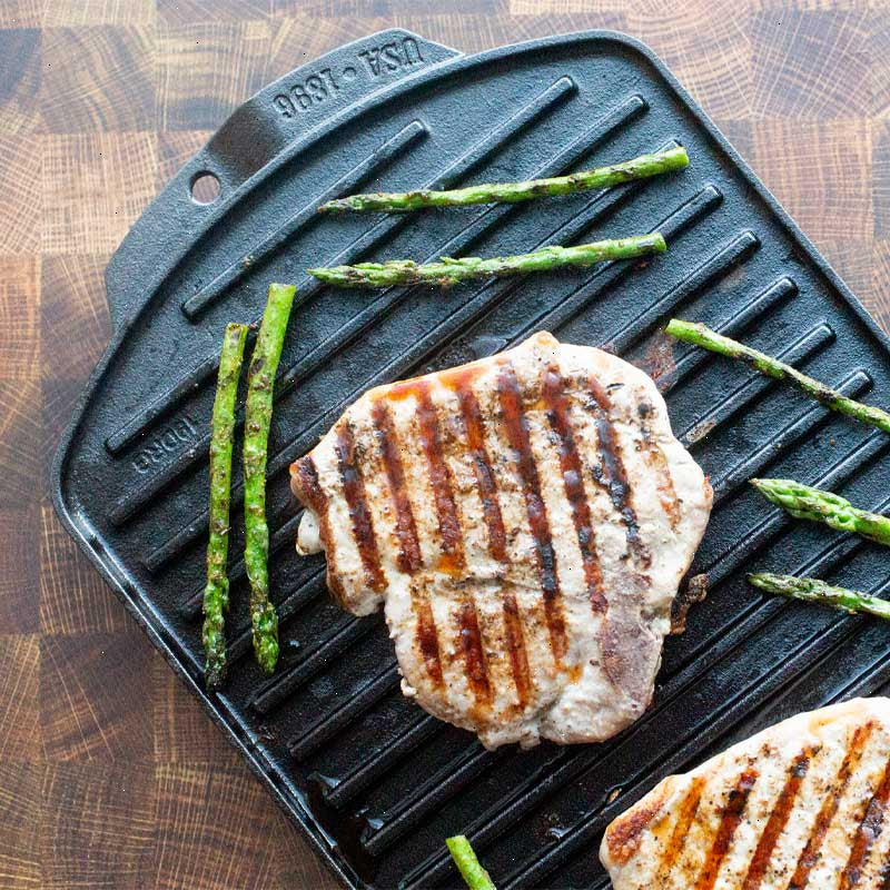 19 x 9.5 Inch Seasoned Cast Iron Reversible Grill/Griddle - View 3