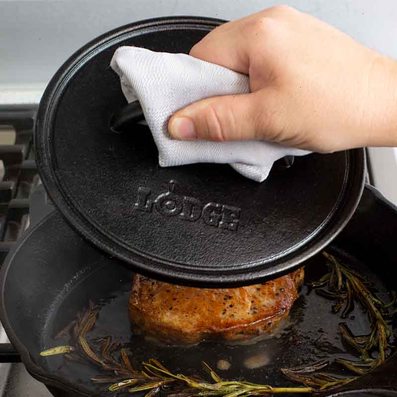 Yellowstone™ 8 Inch Round Seasoned Cast Iron “Power Y” Grill Press - View 6