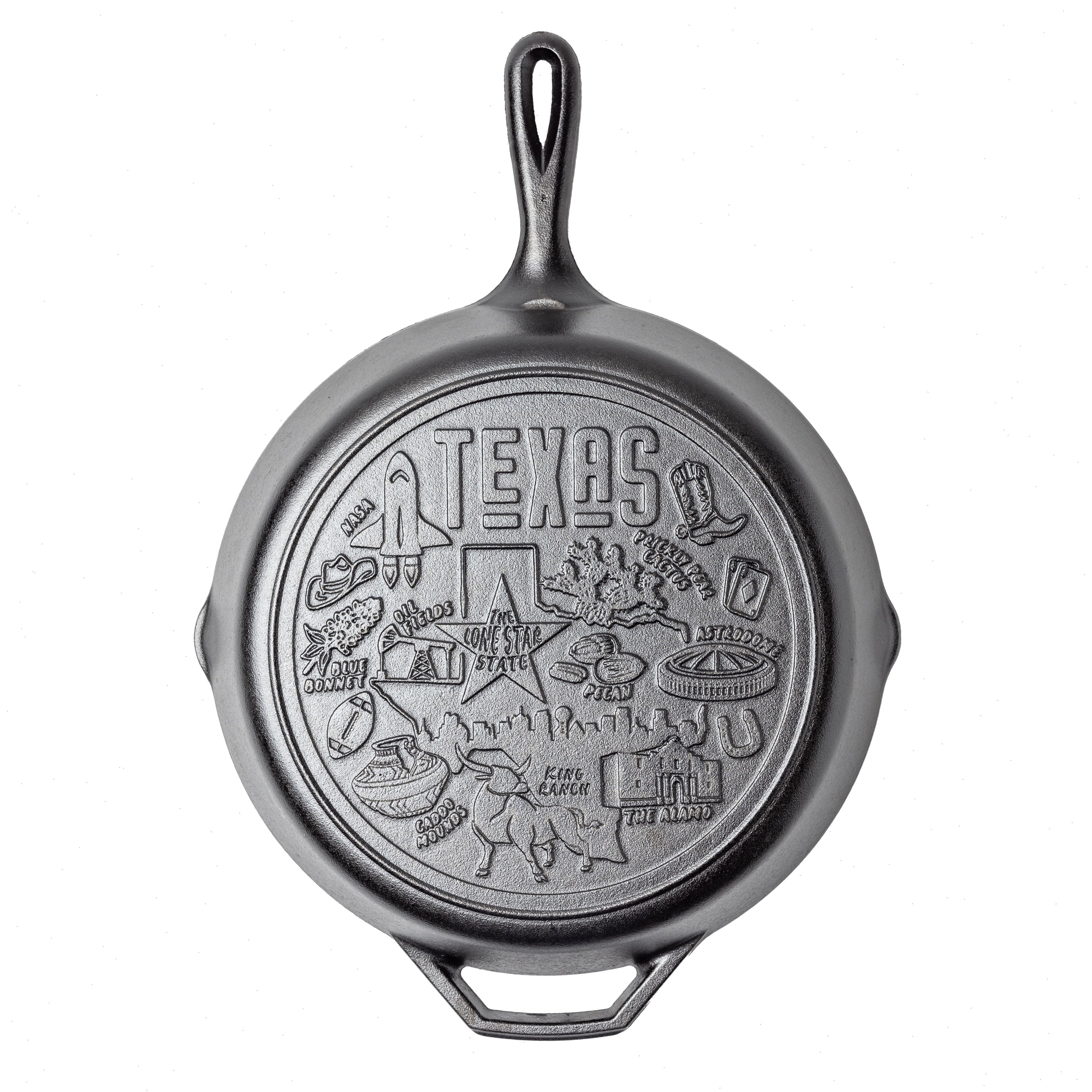 American Road Trip: 12 Inch Seasoned Cast Iron Skillet, Texas - View 3
