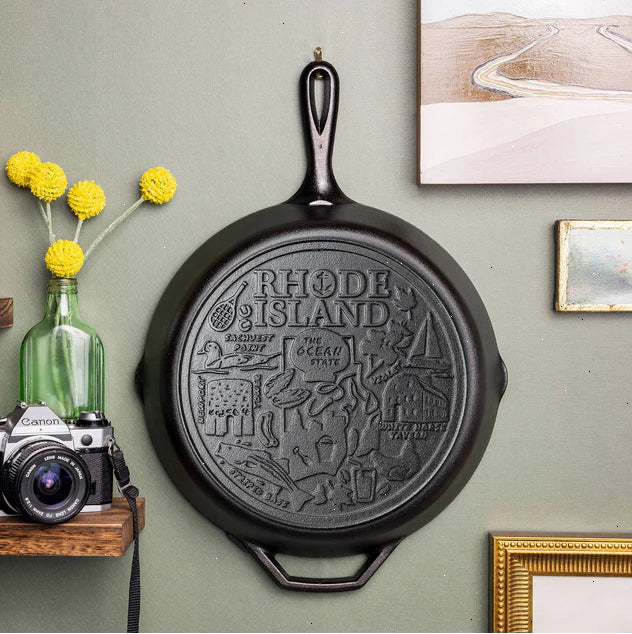 American Road Trip: 12 Inch Seasoned Cast Iron Skillet, Rhode Island - View 2