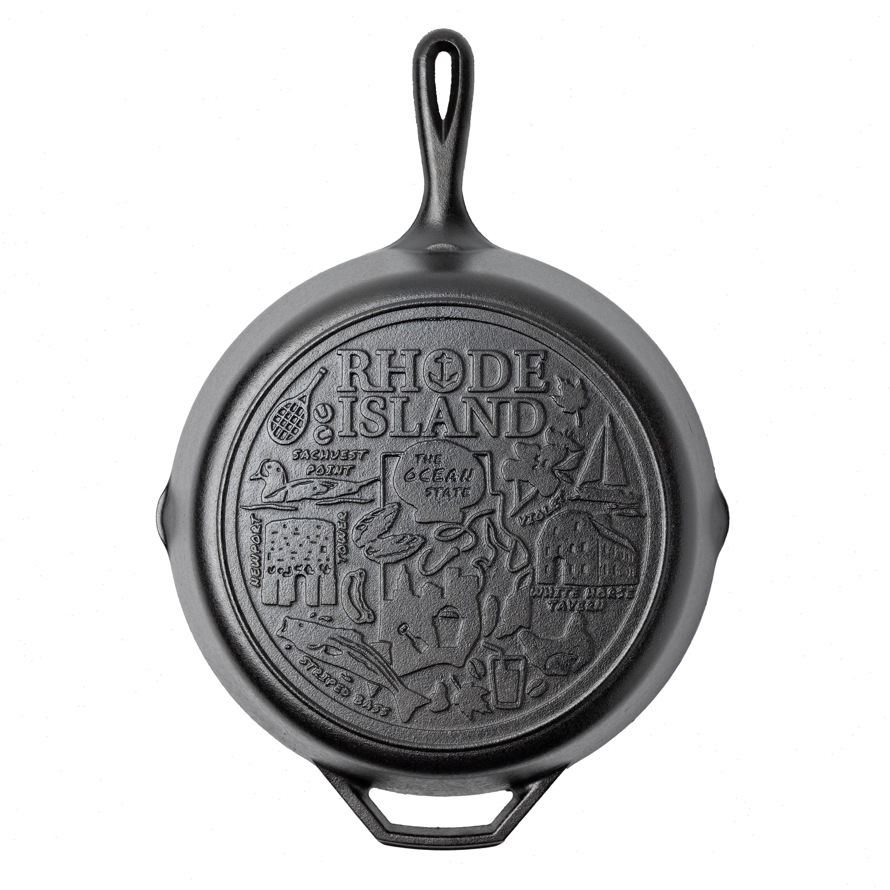 American Road Trip: 12 Inch Seasoned Cast Iron Skillet, Rhode Island - View 3