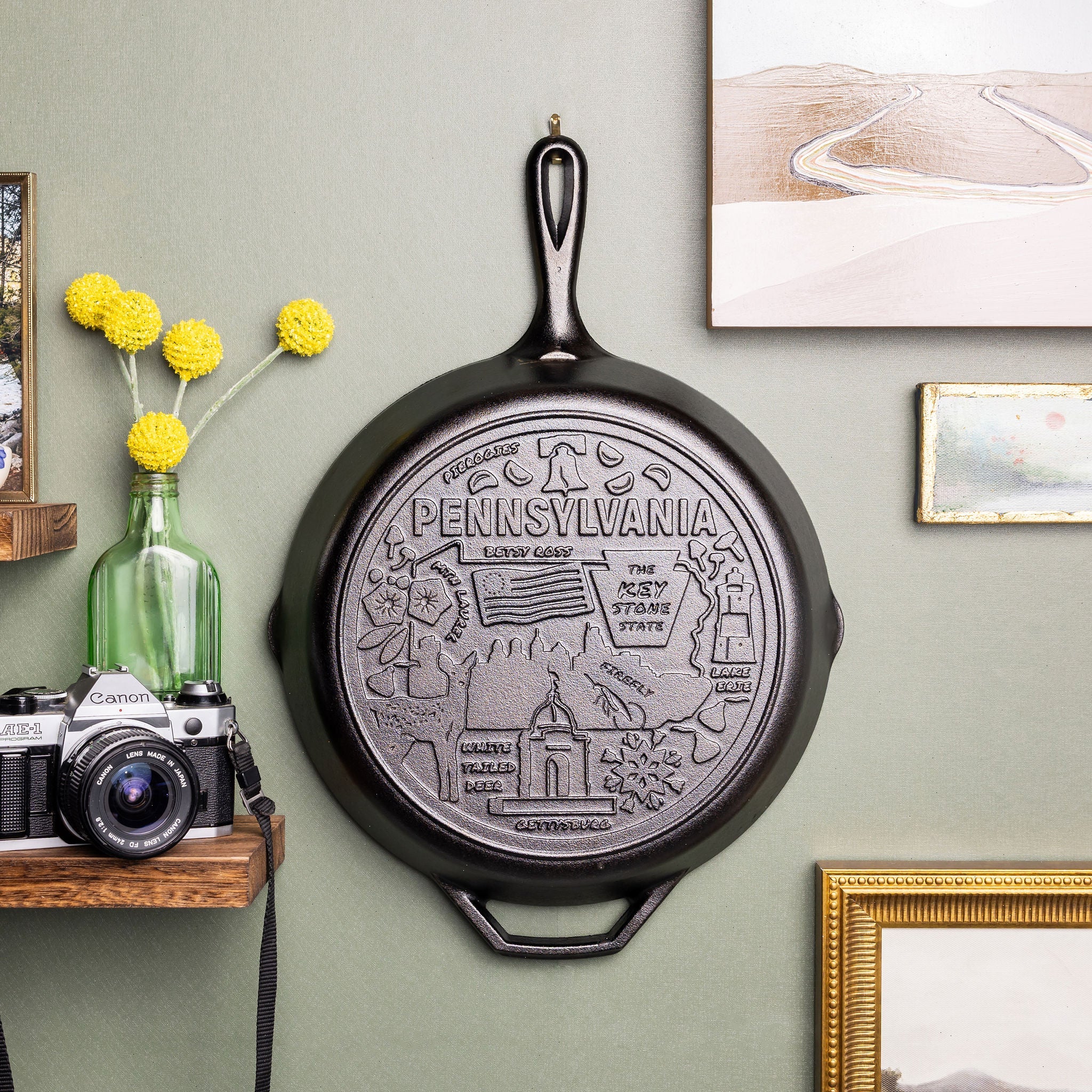 American Road Trip: 12 Inch Seasoned Cast Iron Skillet, Pennsylvania - View 2