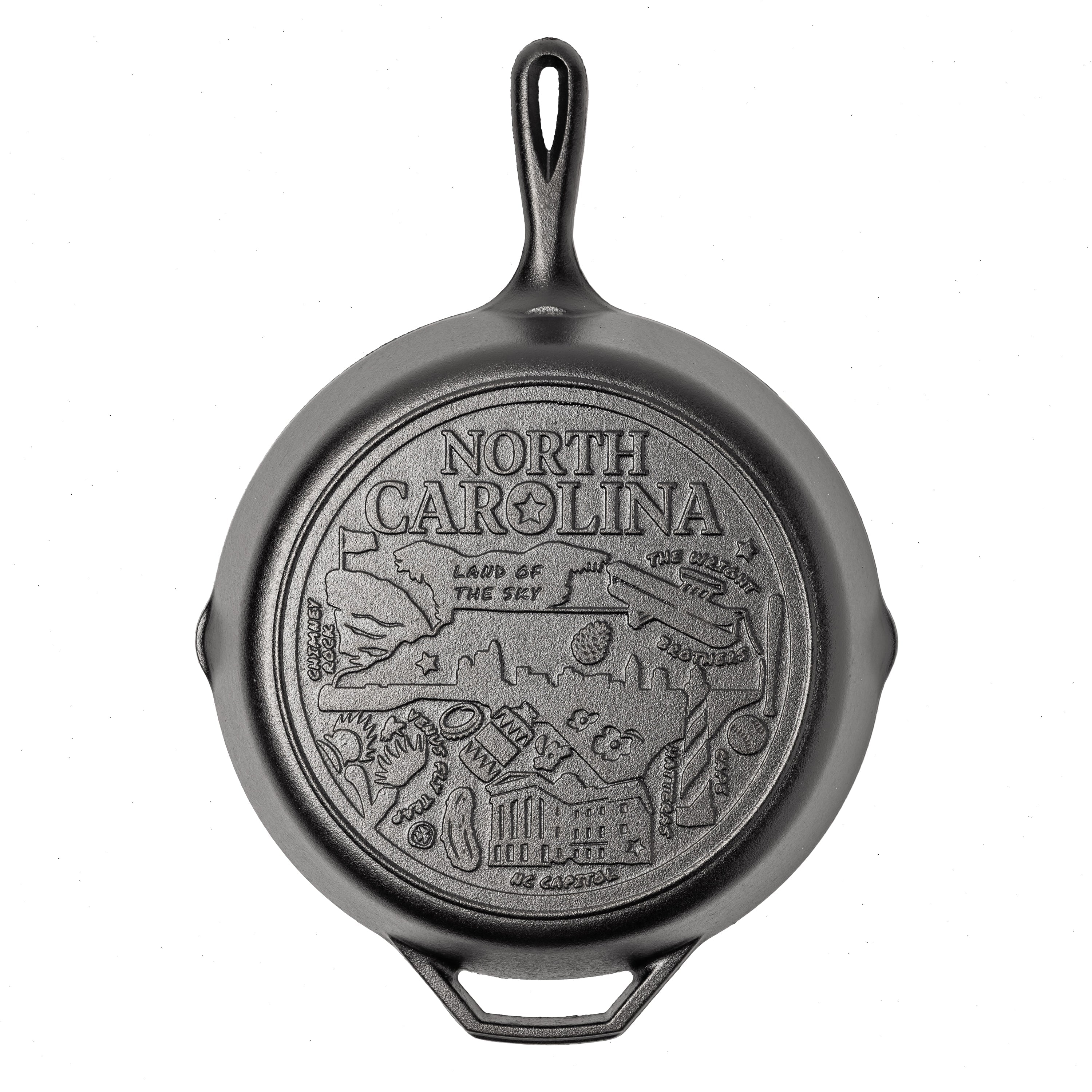 American Road Trip: 12 Inch Seasoned Cast Iron Skillet, North Carolina - View 3
