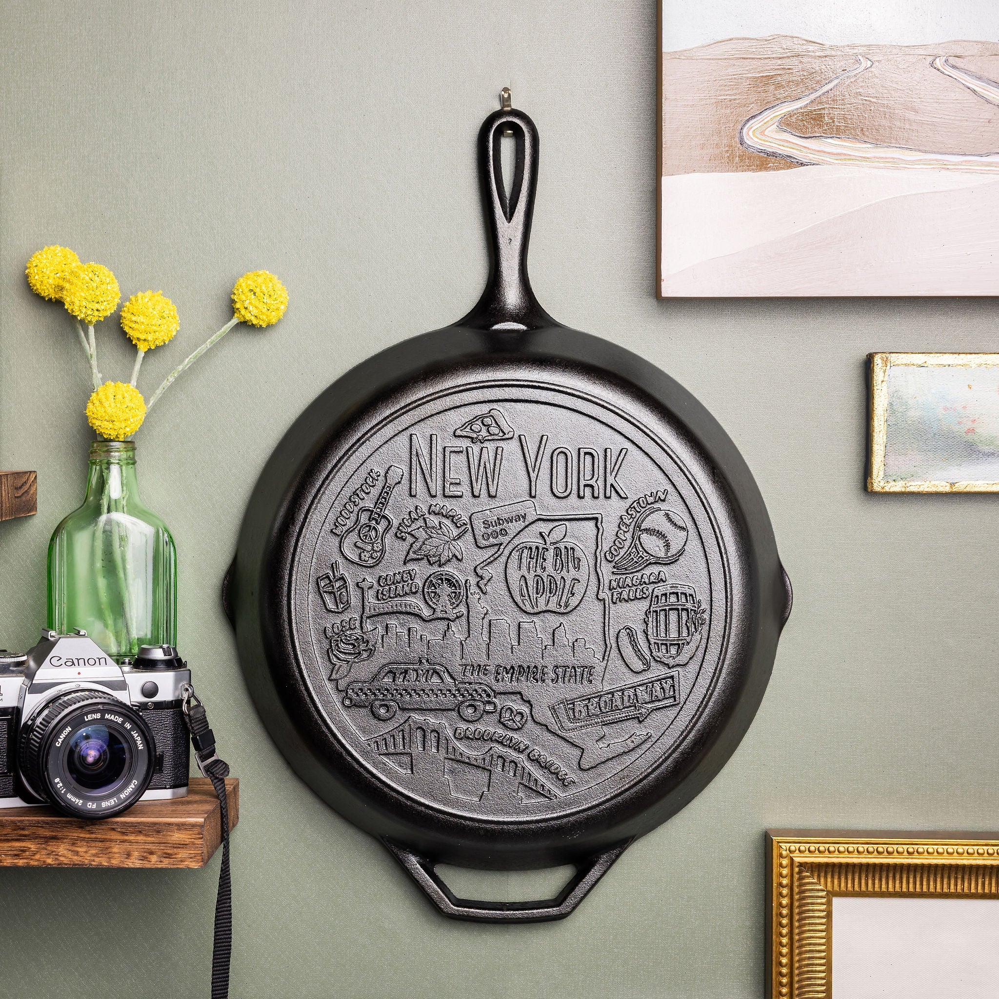 American Road Trip: 12 Inch Seasoned Cast Iron Skillet, New York - View 2