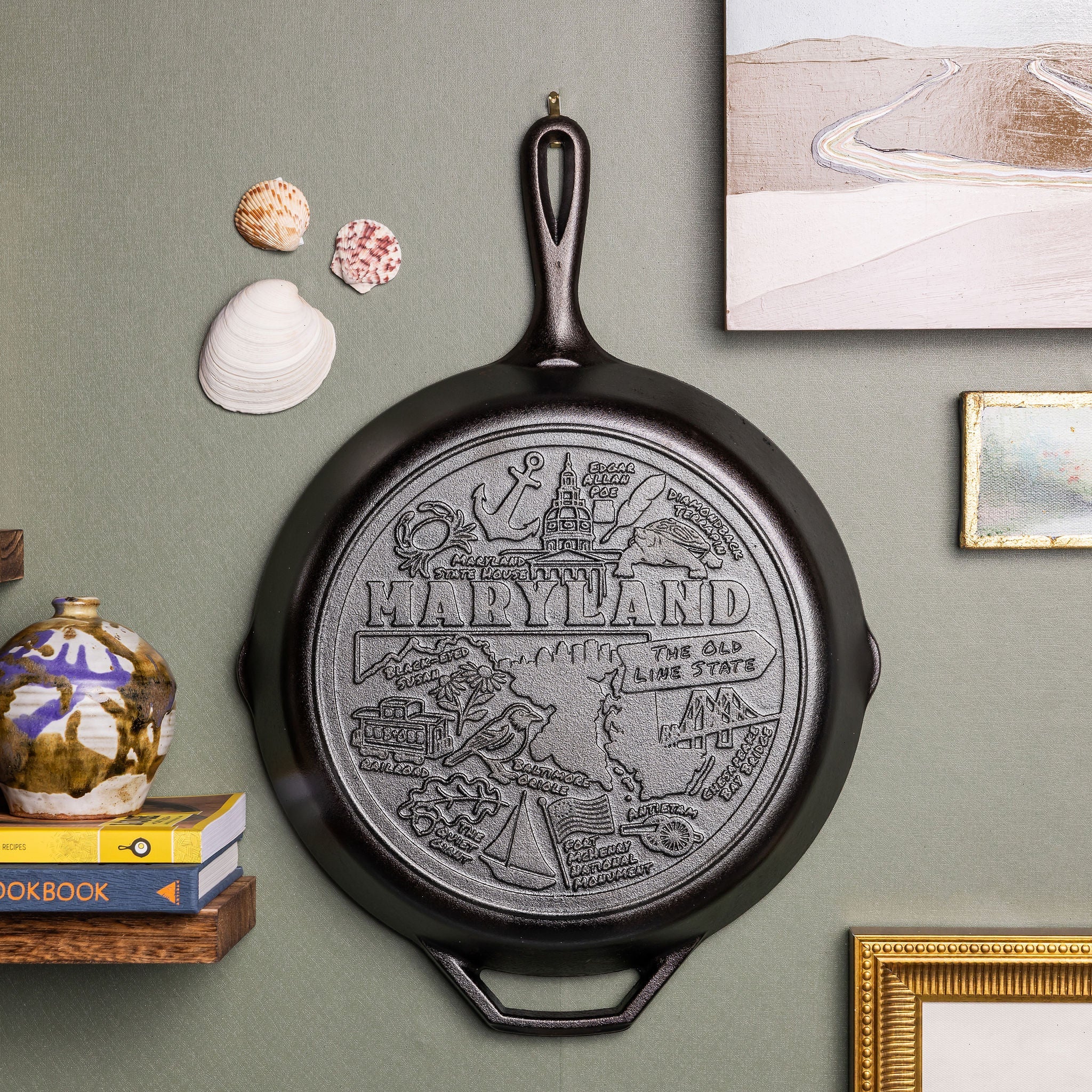 American Road Trip: 12 Inch Seasoned Cast Iron Skillet, Maryland - View 2