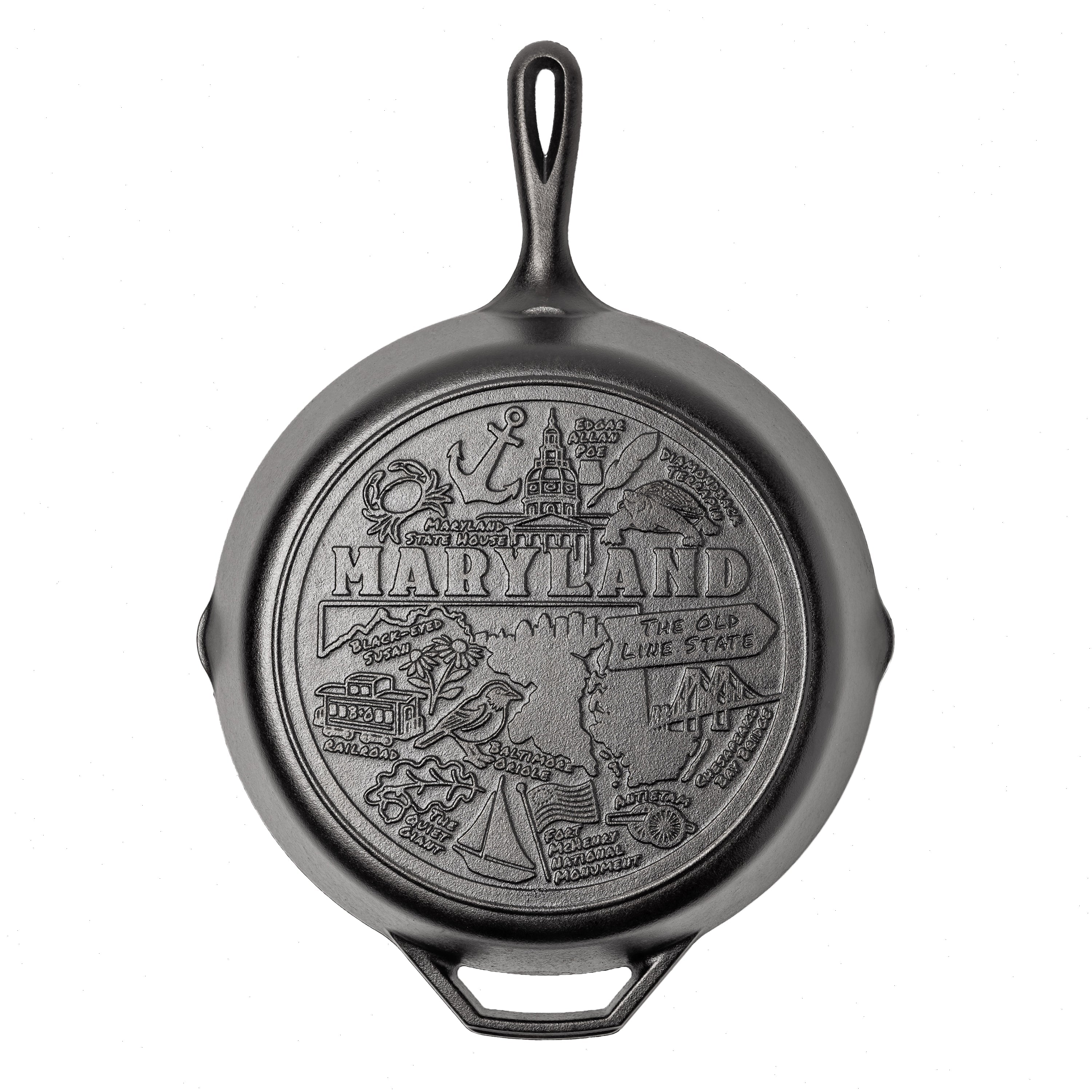 American Road Trip: 12 Inch Seasoned Cast Iron Skillet, Maryland - View 3