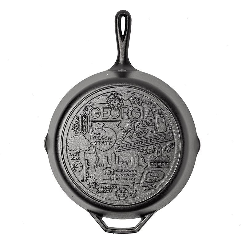 American Road Trip: 12 Inch Seasoned Cast Iron Skillet, Georgia