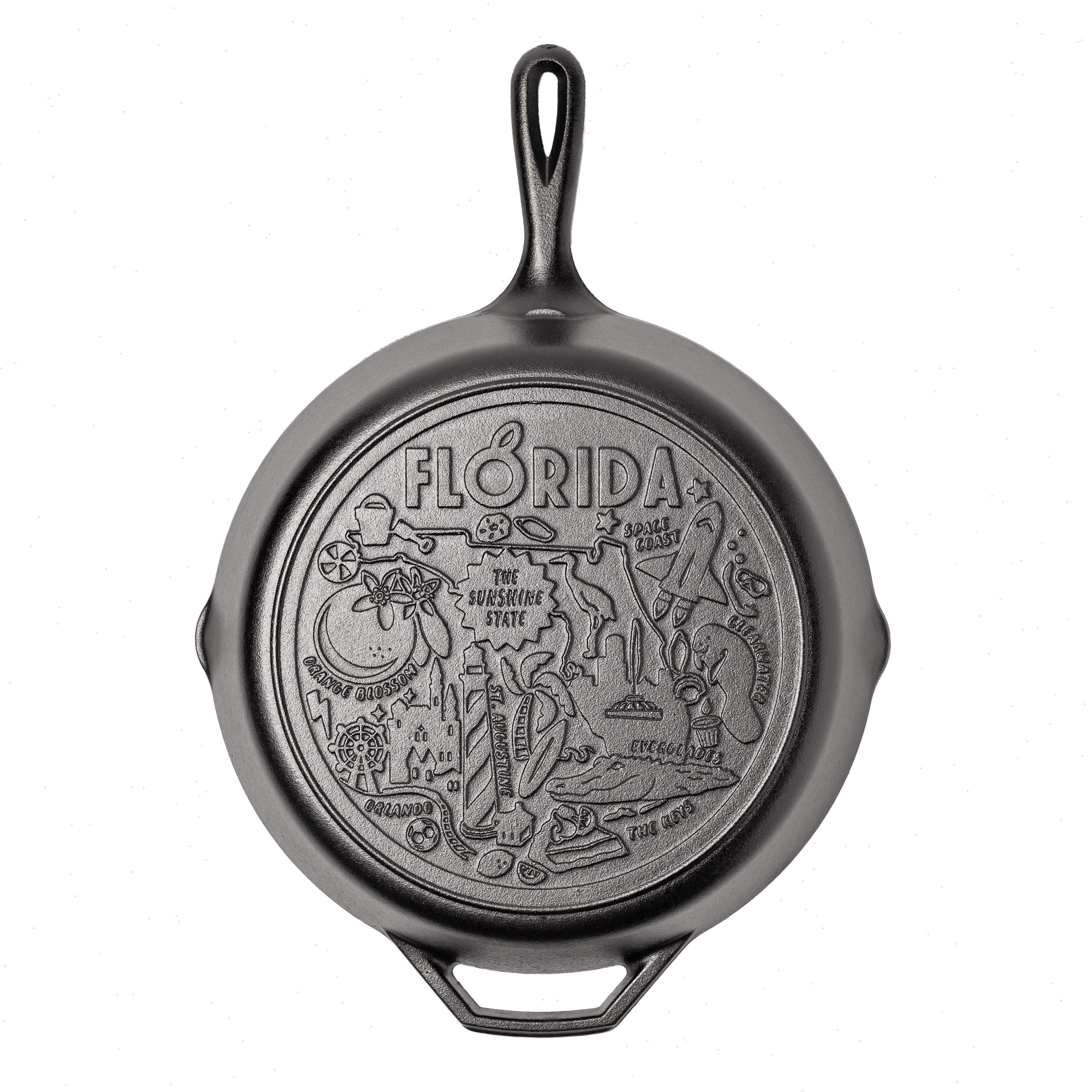American Road Trip: 12 Inch Seasoned Cast Iron Skillet, Florida - View 3