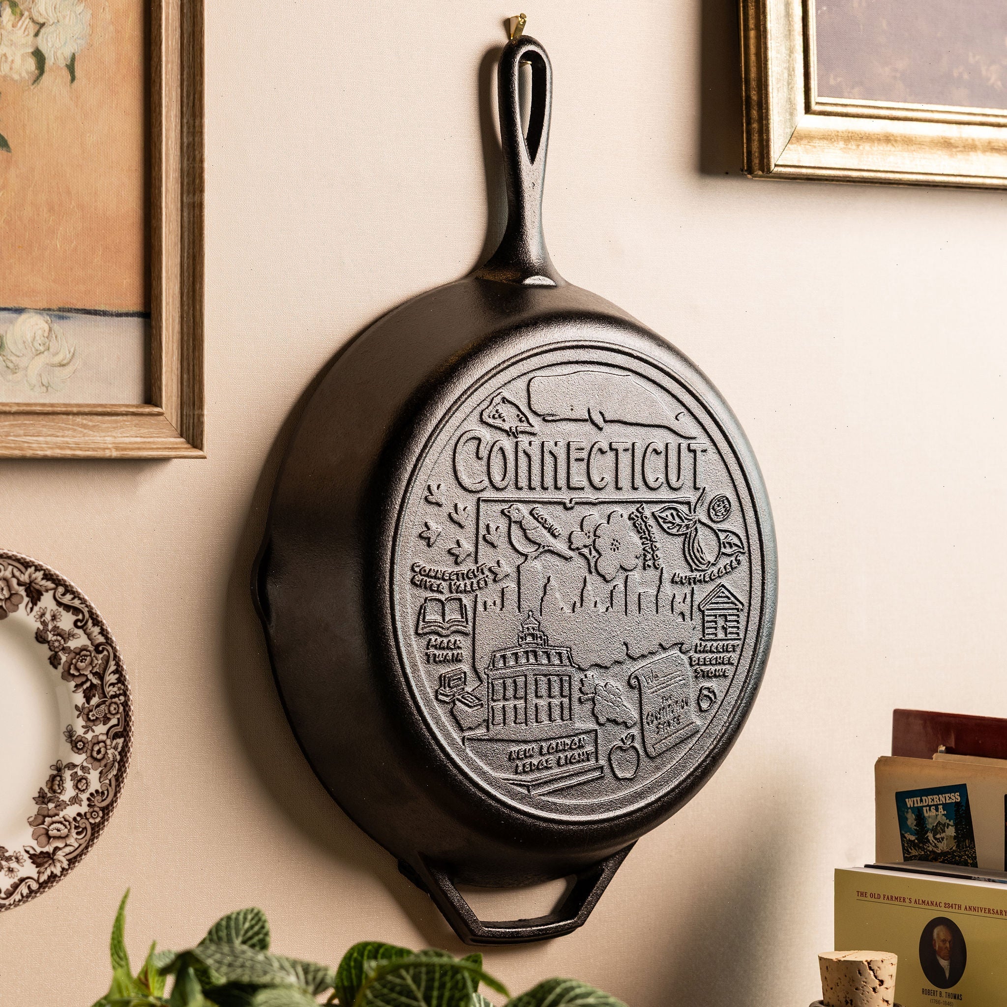 American Road Trip: 12 Inch Seasoned Cast Iron Skillet, Connecticut - View 2