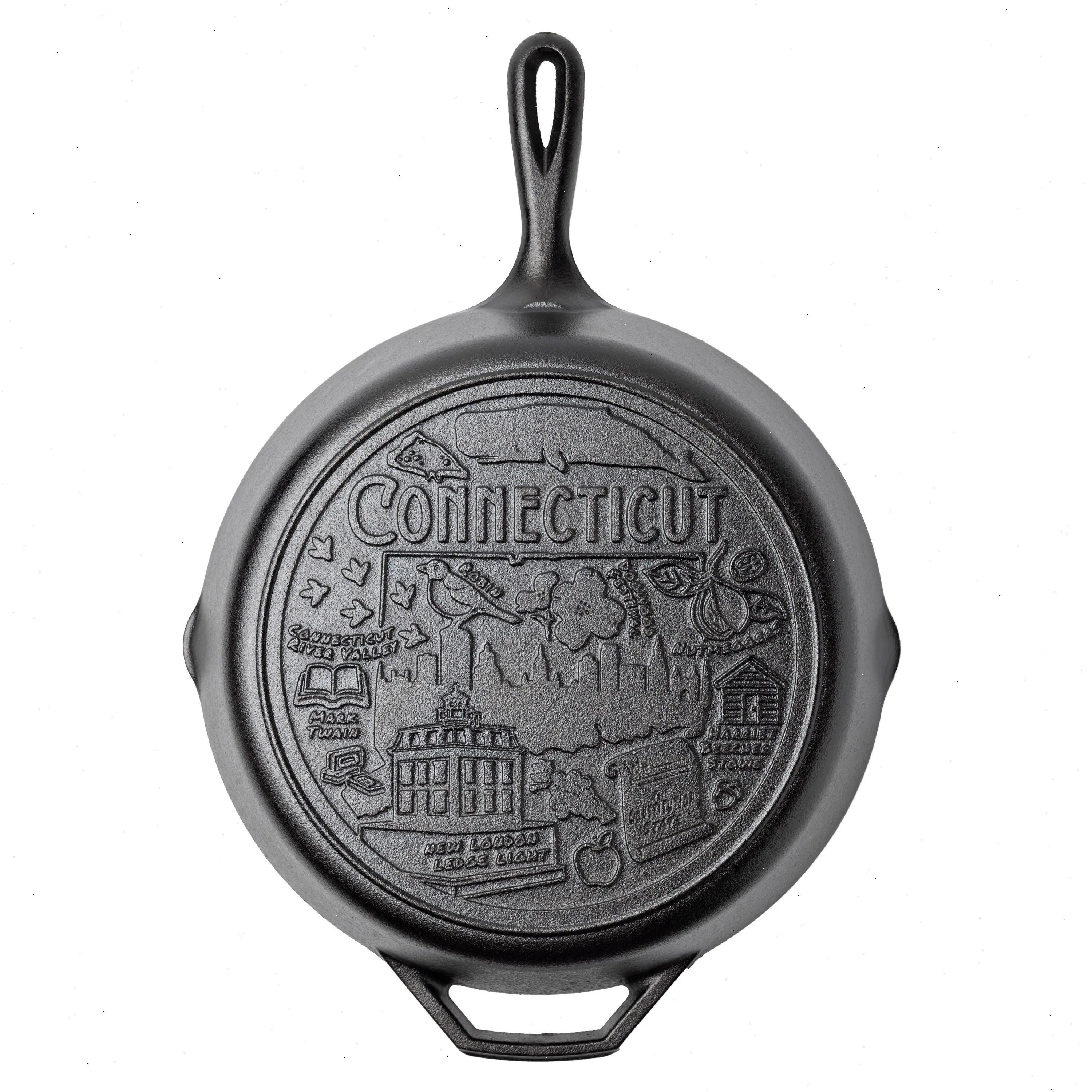 American Road Trip: 12 Inch Seasoned Cast Iron Skillet, Connecticut - View 3