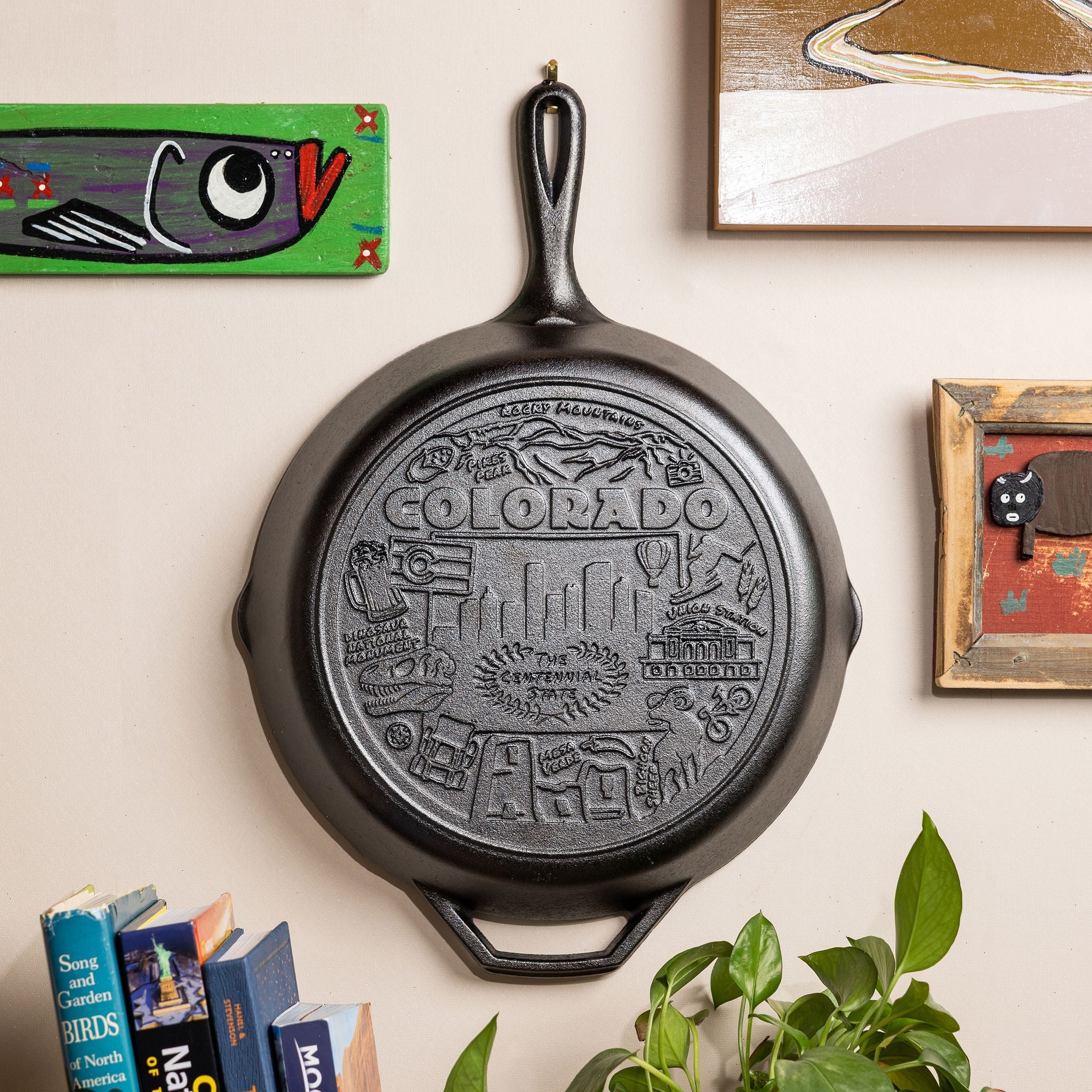 American Road Trip: 12 Inch Seasoned Cast Iron Skillet, Colorado - View 2