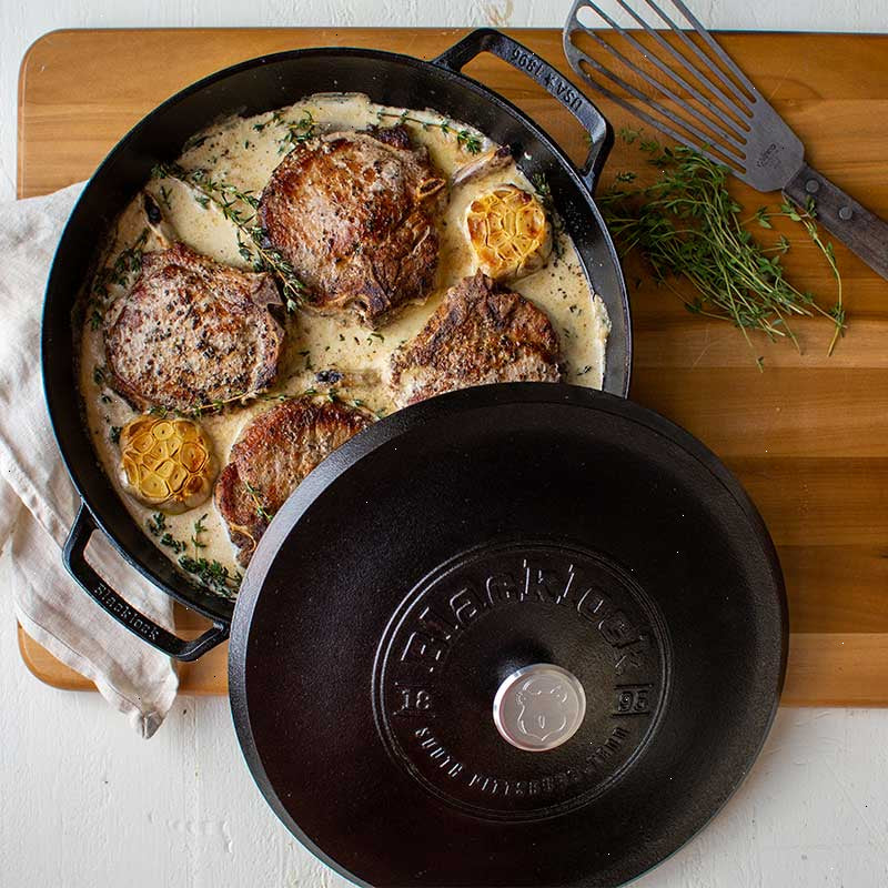 Blacklock 4 Quart Lightweight Cast Iron Braiser - View 5