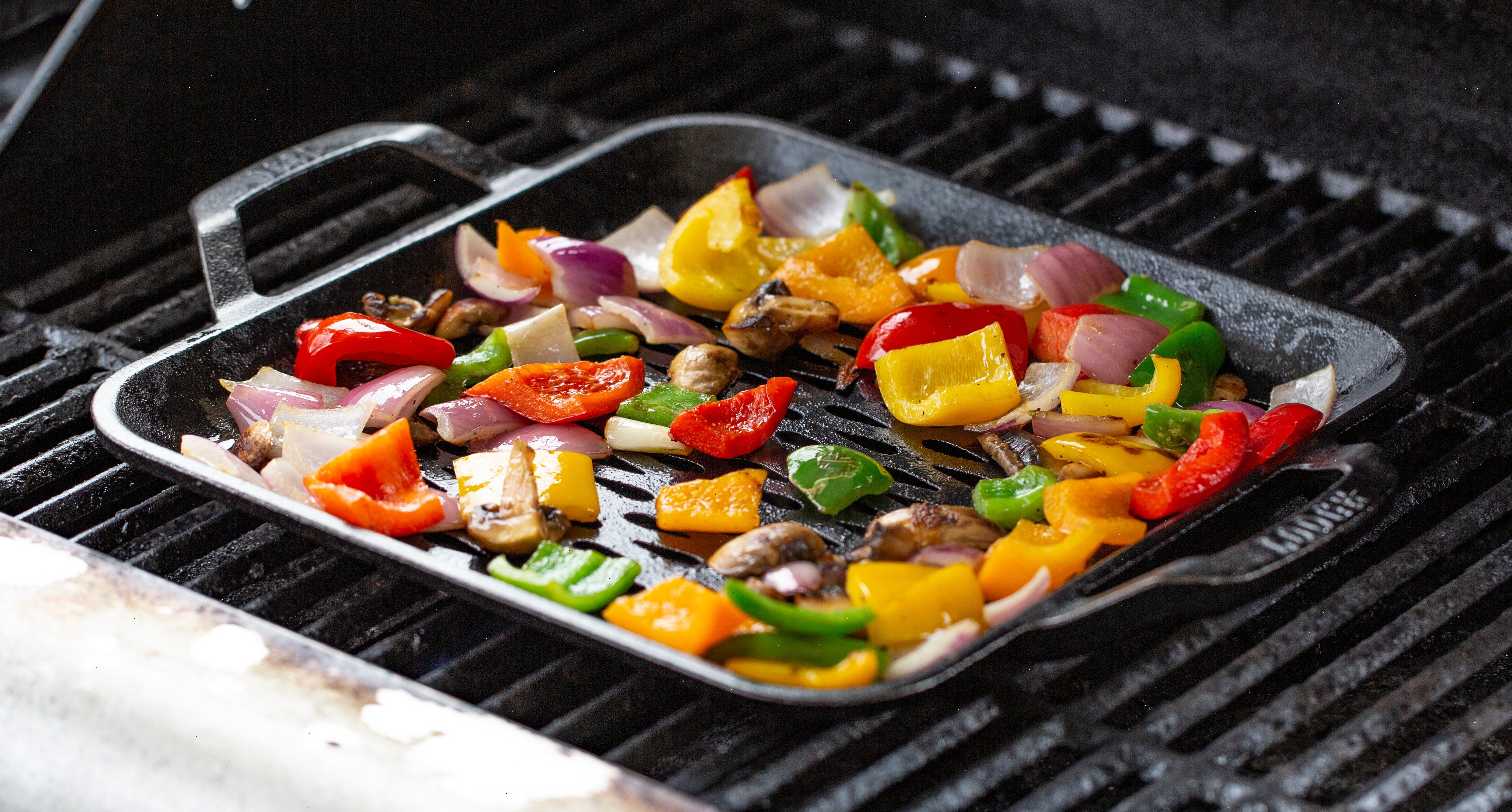 Chef Collection 11 Inch Cast Iron Square Grill Topper - View 4