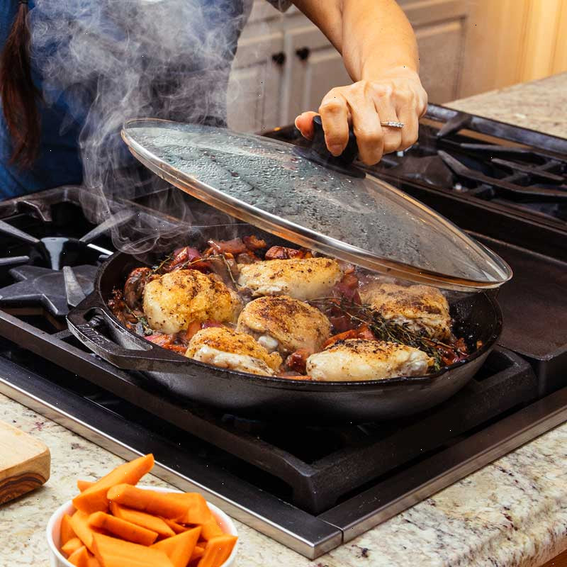 Chef Collection 12 Inch Cast Iron Everyday Pan - View 3