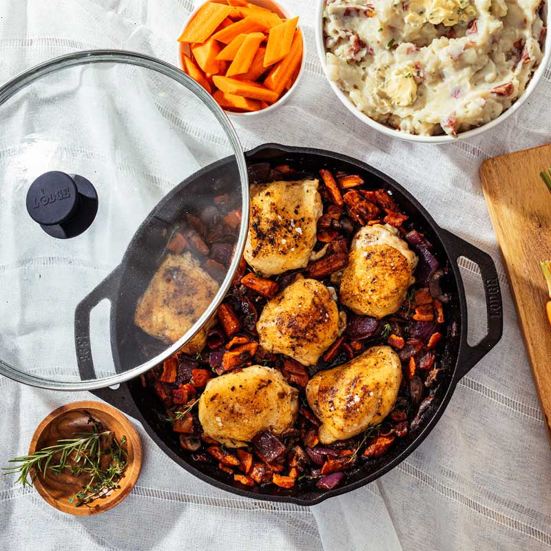 Chef Collection 12 Inch Cast Iron Everyday Pan - View 4
