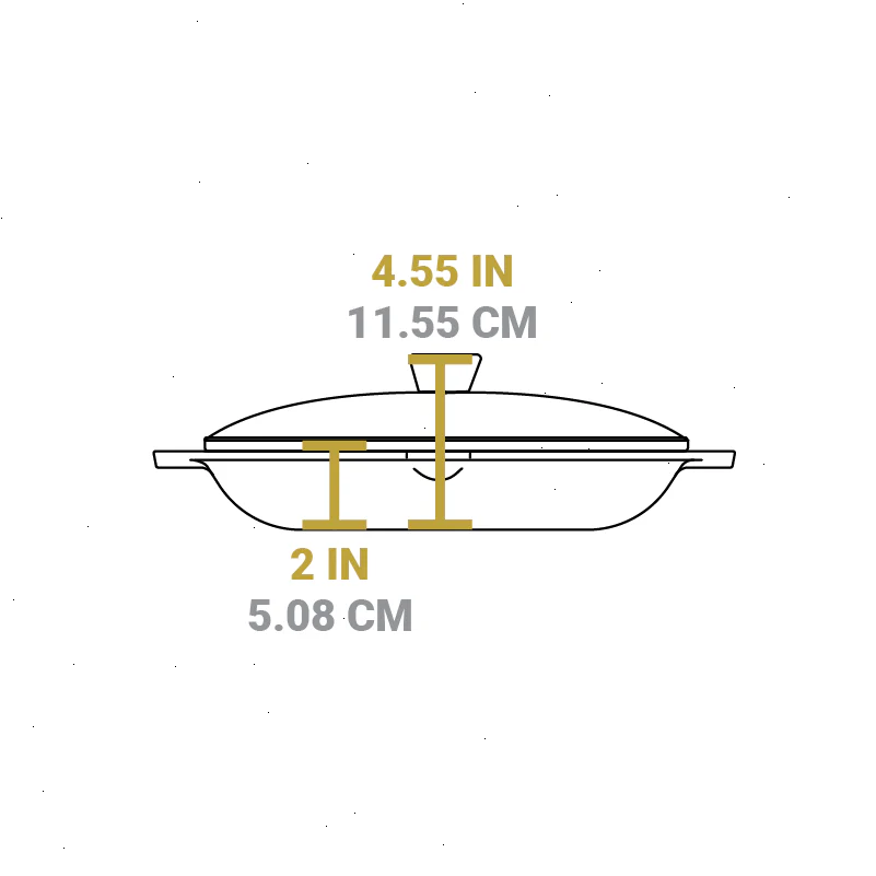 Chef Collection 12 Inch Cast Iron Everyday Pan - View 5
