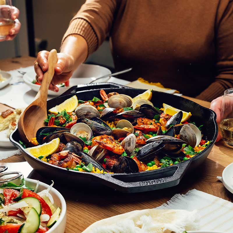 Chef Collection 14 Inch Dual Handle Skillet - View 3