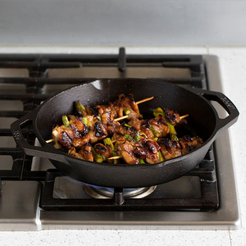 Dual Handle Cast Iron Grill Pan - View 4