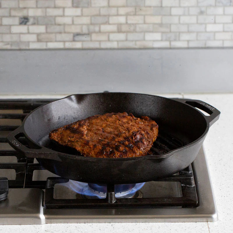 Dual Handle Cast Iron Grill Pan - View 6