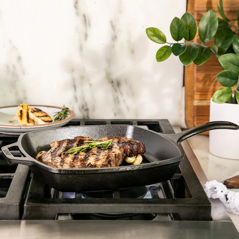 10.5 Inch Square Cast Iron Grill Pan - View 3