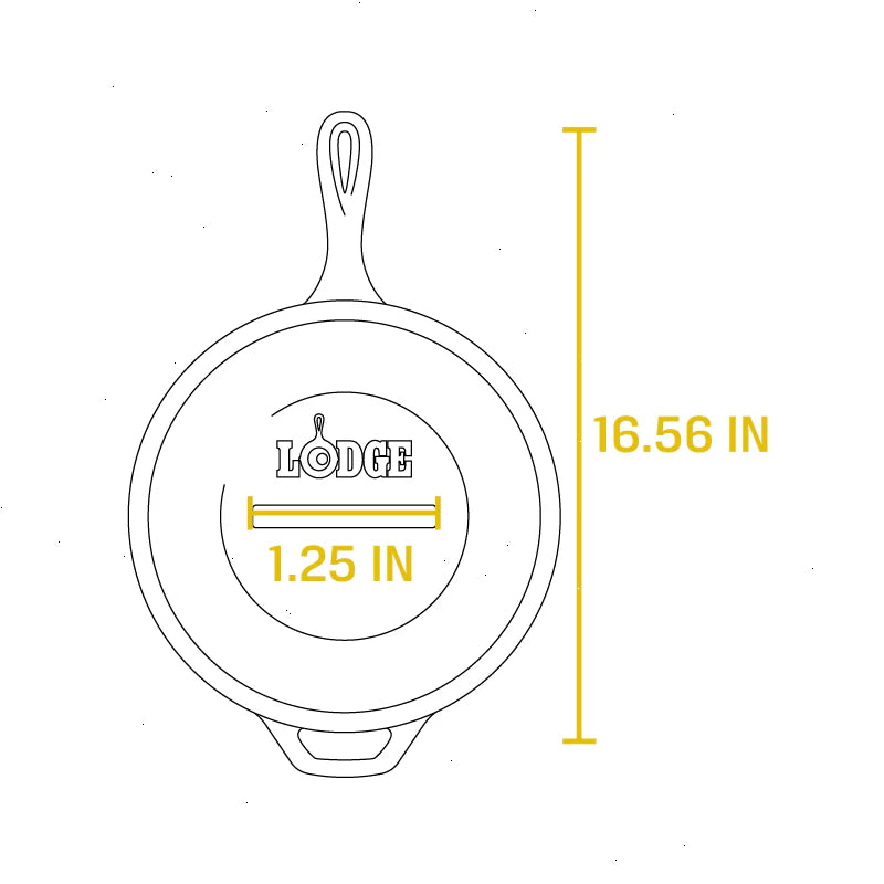 Cast Iron Covered Deep Skillet - View 3