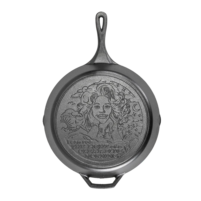 13.25 Inch Light of a Clear Blue Morning Dolly Parton Skillet - View 2