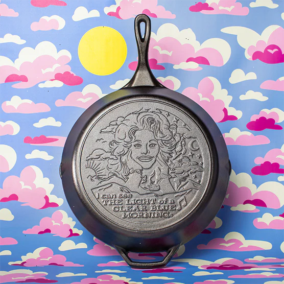 13.25 Inch Light of a Clear Blue Morning Dolly Parton Skillet - View 5