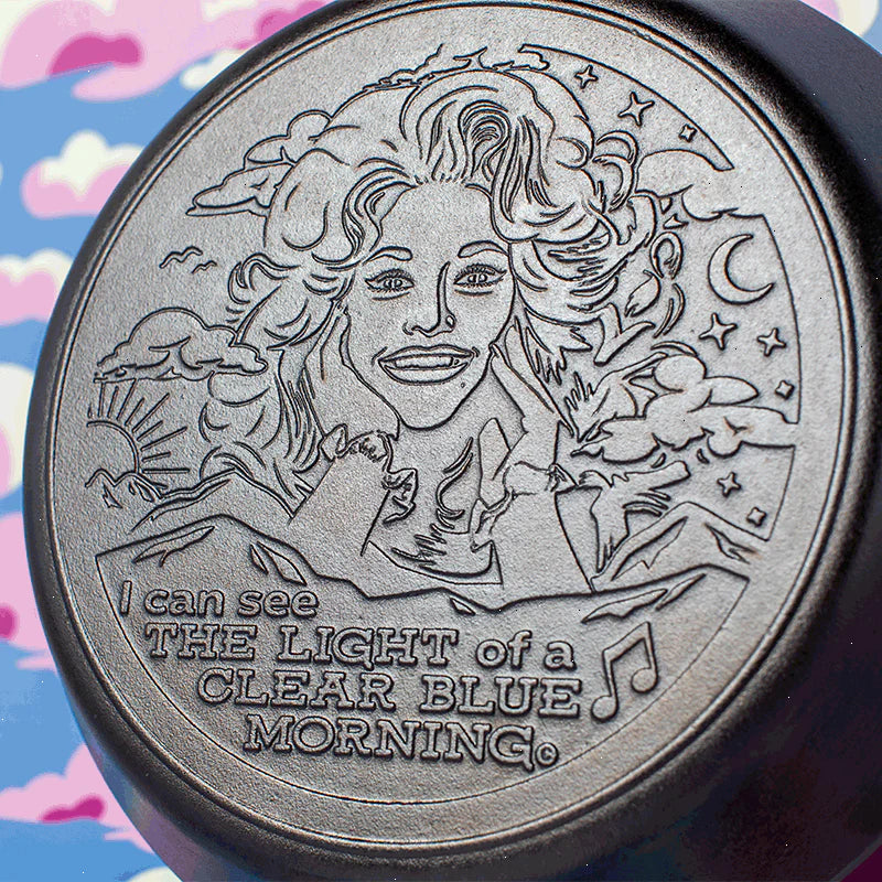 13.25 Inch Light of a Clear Blue Morning Dolly Parton Skillet - View 6