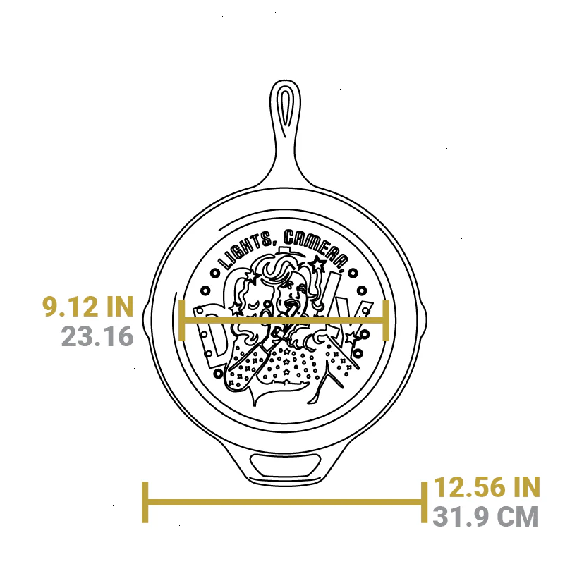 12 Inch Dolly Parton Skillet, Lights, Camera, Dolly - View 6