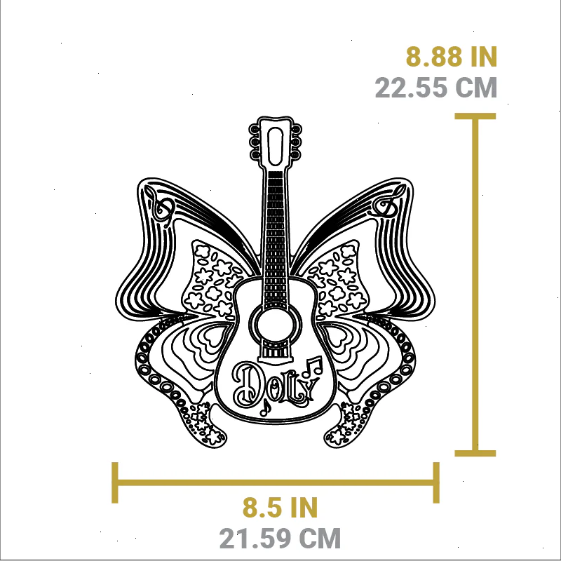 8 Inch Love is Like a Butterfly Dolly Parton Trivet - View 6