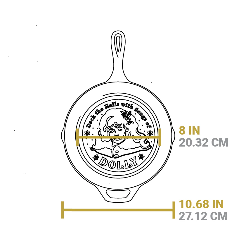 10.25 Inch Dolly Parton Skillet, Deck The Halls - View 6