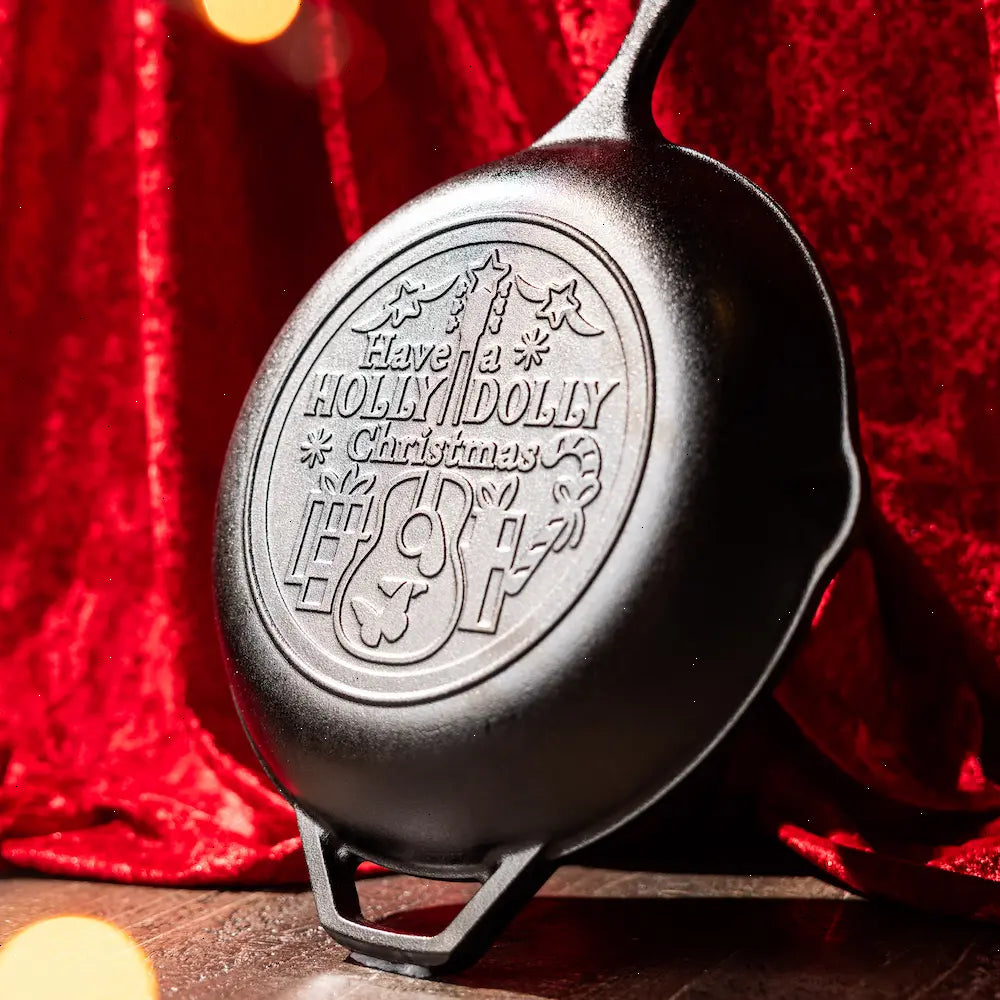 10 Inch Chef Collection Dolly Parton Skillet, Have a Holly Dolly Christmas - View 4