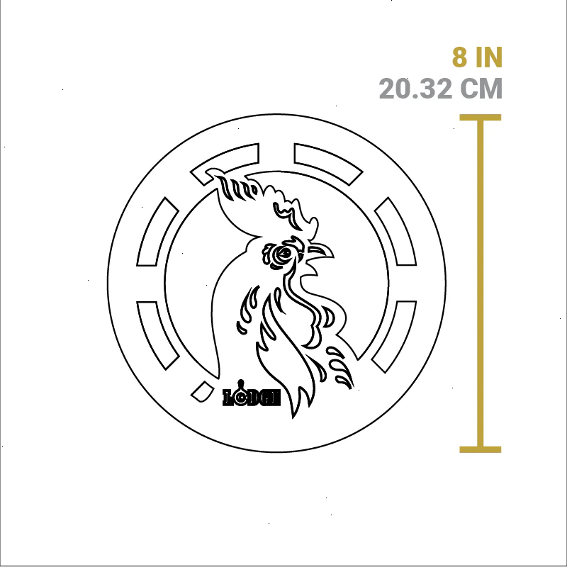 Enameled Rooster Trivet - View 3