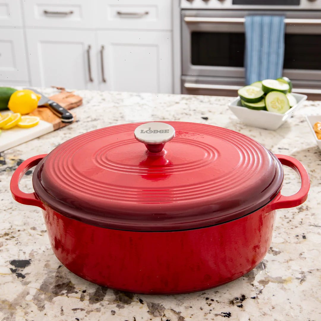 Essential Enamel Oval Dutch Oven - View 2