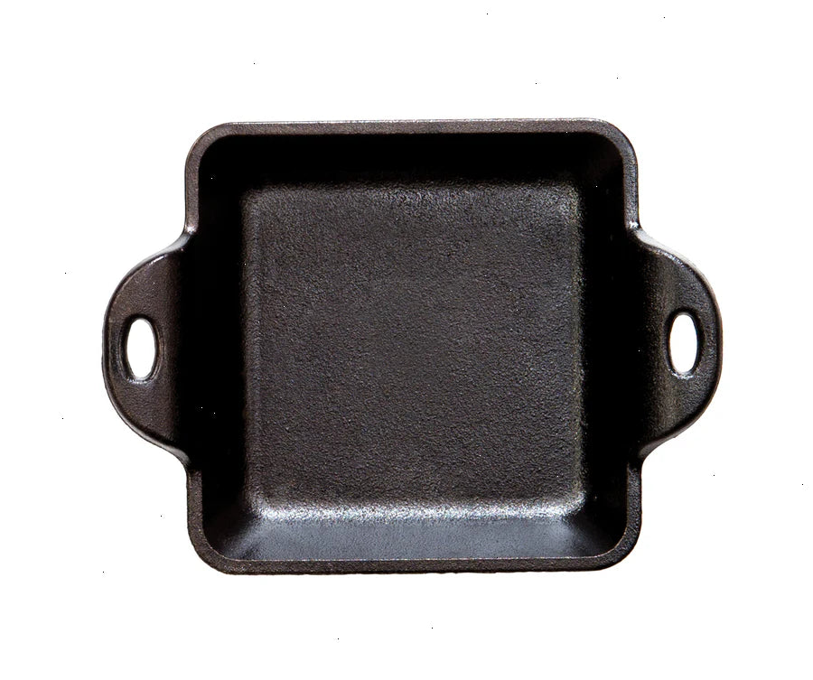 Heat-Treated 10 Ounce Square Cast Iron Mini Server - View 2