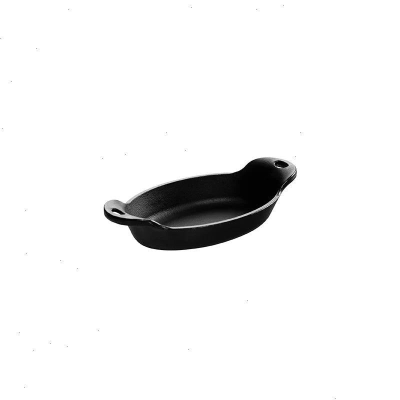 Heat-Treated 9 Ounce Oval Cast Iron Mini Server - View 6