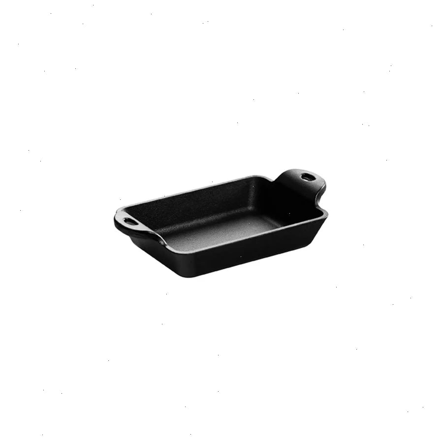 Heat-Treated 14 Ounce Rectangular Cast Iron Mini Server