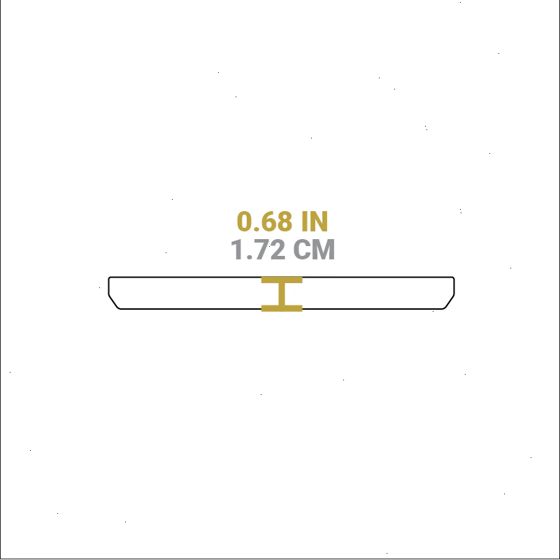 10 Ounce Rectangular Walnut Wood Underliner - View 3