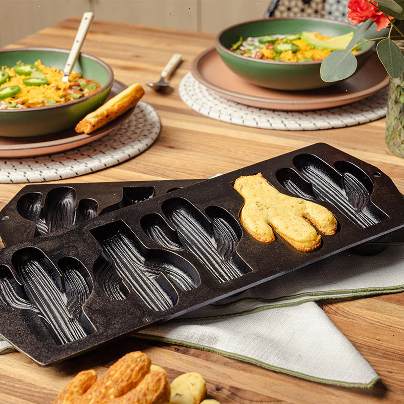 Seasoned Cast Iron Cactus Pan - View 5