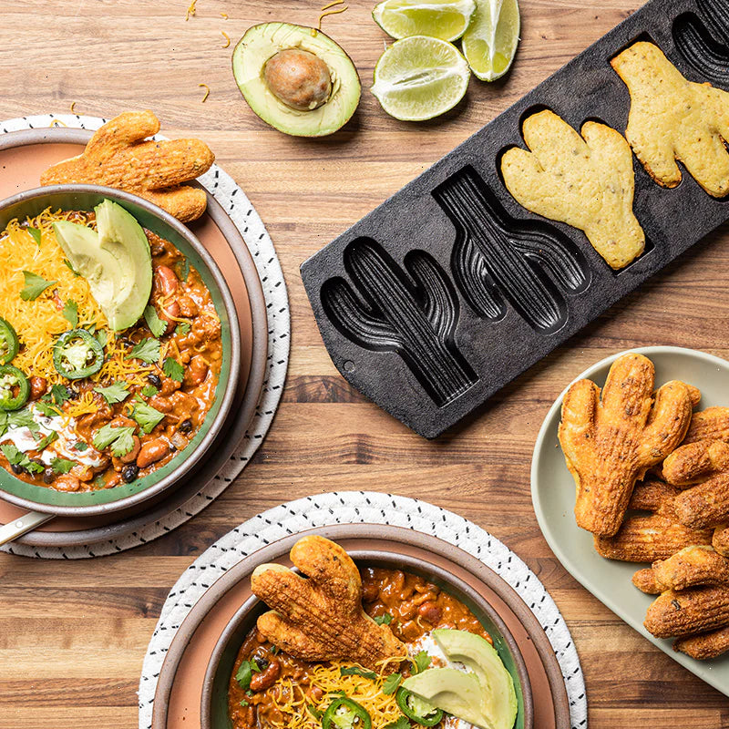 Seasoned Cast Iron Cactus Pan - View 6