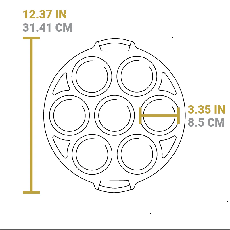 Seasoned Cast Iron Mini Cake Pan - View 6