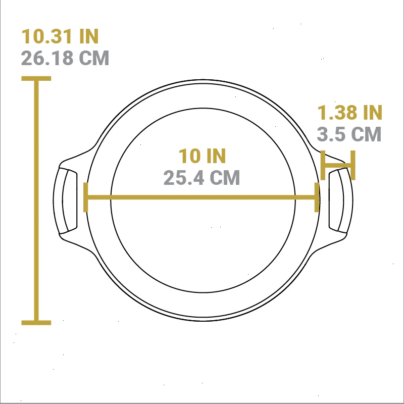 10.25 Inch Seasoned Cast Iron Baker's Skillet - View 5