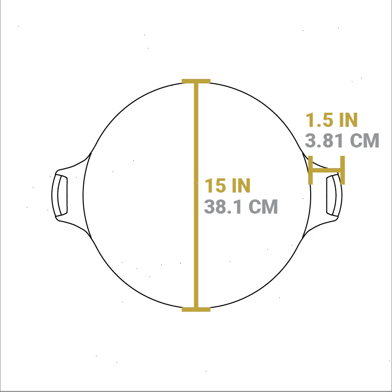 15 Inch Seasoned Cast Iron Pizza Pan - View 6