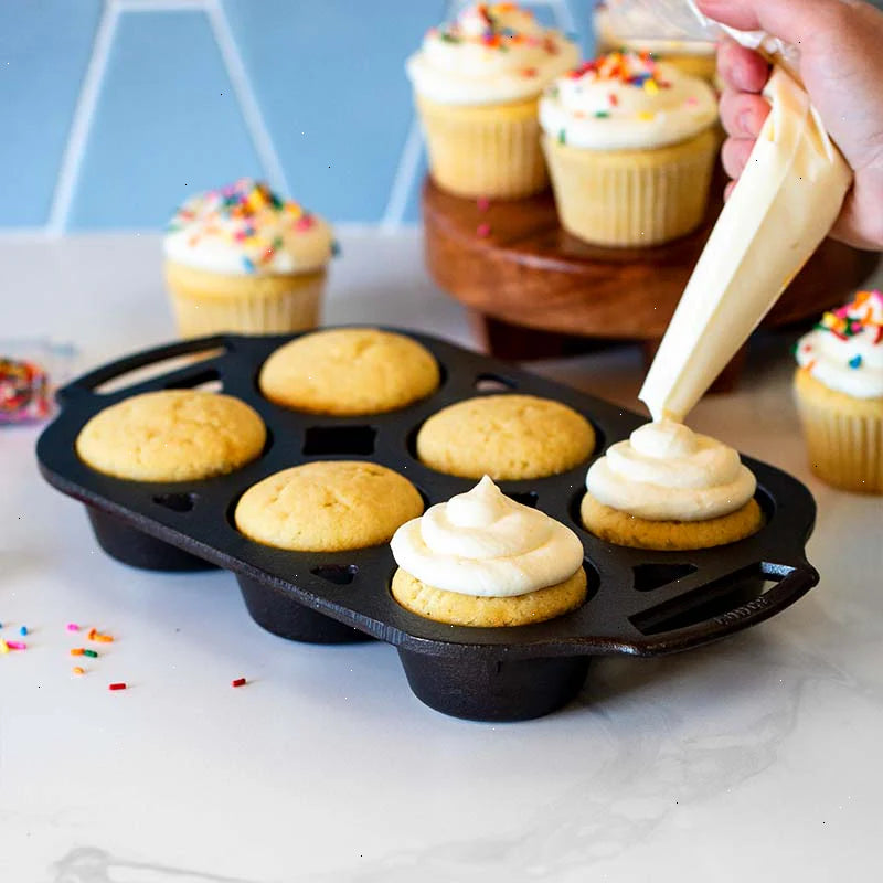 Seasoned Cast Iron Muffin Pan - View 3